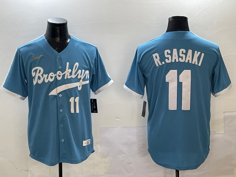 Men Los Angeles Dodgers #11 R Sasaki blue 2025 MLB nike jersey style 25->los angeles dodgers->MLB Jersey